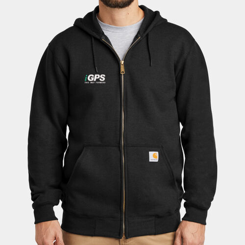 iGPS Embroidered - Midweight Hooded Zip Front Sweatshirt Thumbnail