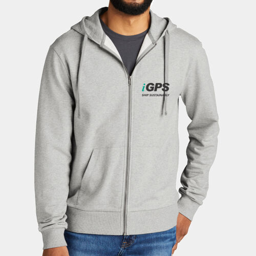 iGPS Printed  - Unisex Organic French Terry Full Zip Hoodie Thumbnail