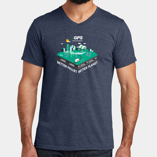 iGPS Better Pallet Better Planet - Unisex Tri Blend V Neck Tee Thumbnail