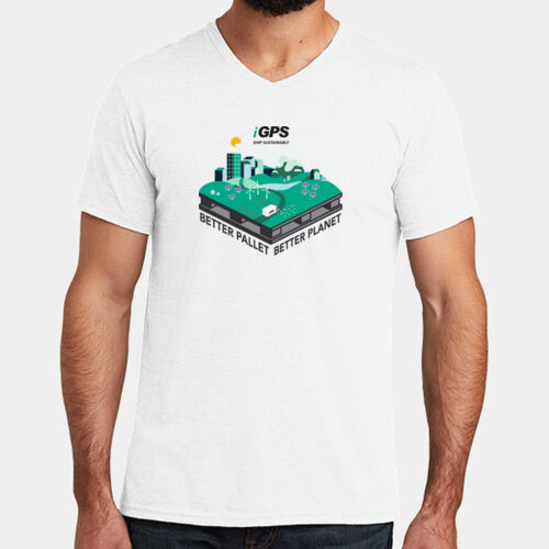 iGPS Better Pallet Better Planet - Unisex Tri Blend V Neck Tee Thumbnail
