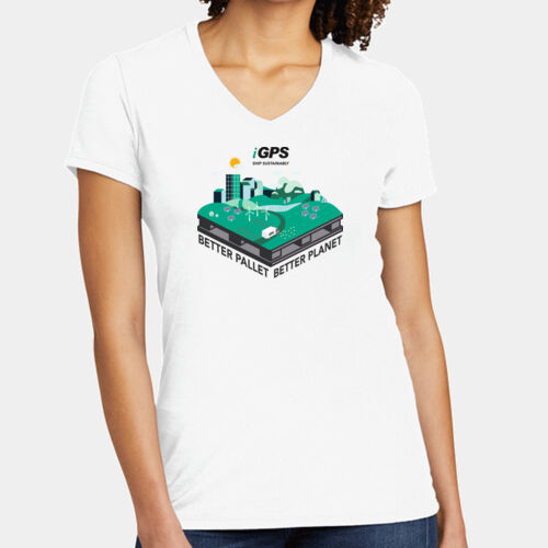 iGPS Better Pallet Better Planet - Women's Tri Blend V Neck Tee Thumbnail