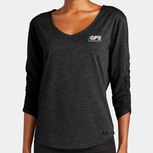 iGPS Embroidered - Ladies Evolution V Neck Thumbnail