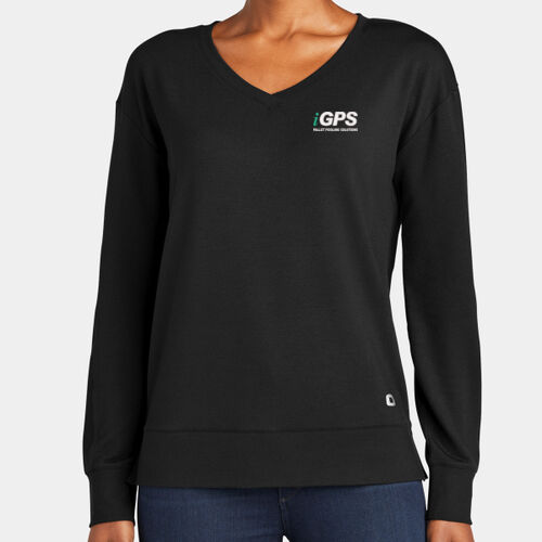 iGPS Embroidered - Ladies Luuma Flex Long Sleeve V Neck Thumbnail