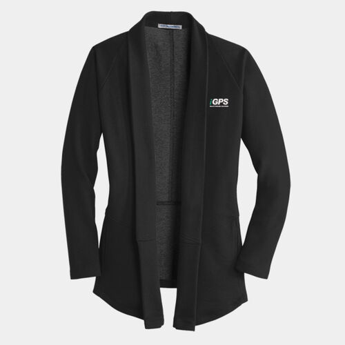 iGPS Embroidered - Ladies Interlock Cardigan Thumbnail