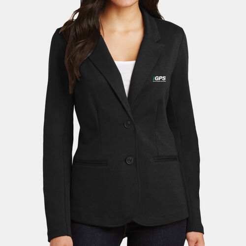 iGPS Embroidered - Ladies Knit Blazer Thumbnail