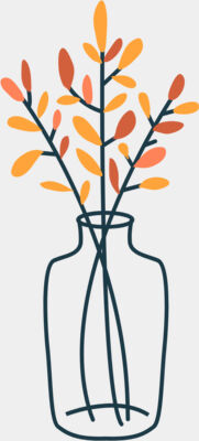 Autumn Fall Leaf Branch Vase 1