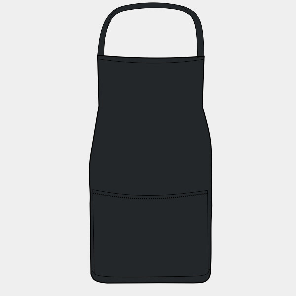 Custom No Minimum Port Authority Medium Length Apron A525 Front View