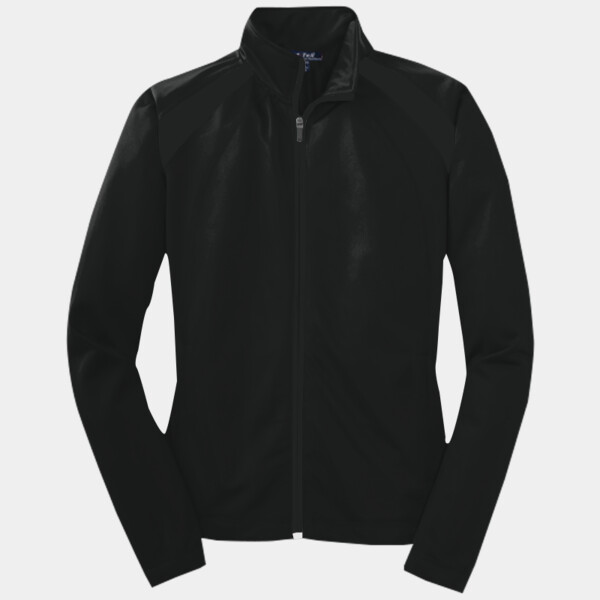 Custom No Minimum Sport-Tek Ladies Tricot Track Jacket LST90 Front View