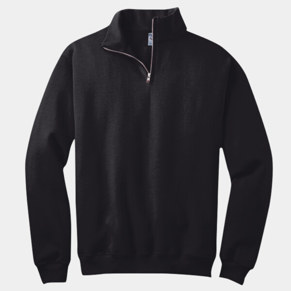 Custom No Minimum Jerzees NuBlend 1/4 Zip Cadet Collar Sweatshirt 995M Front View