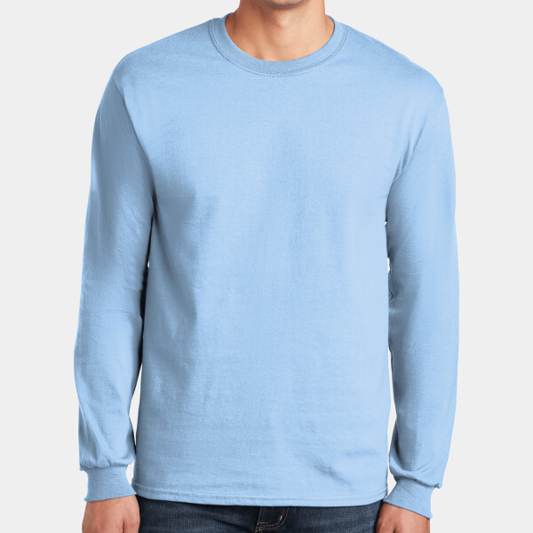 Custom No Minimum Gildan Ultra Cotton 100% Cotton Long Sleeve T-Shirt G2400 Front View