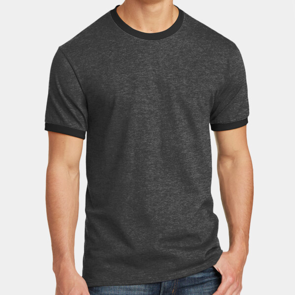 No Minimum Custom Logo Core Cotton Ringer Tee PC54R Front View