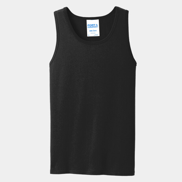 No Minimum Custom Logo Core Cotton Tank Top PC54TT Front View