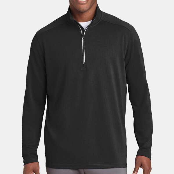 Custom No Minimum Sport-Tek Textured 1/4 Zip Pullover ST860 Front View