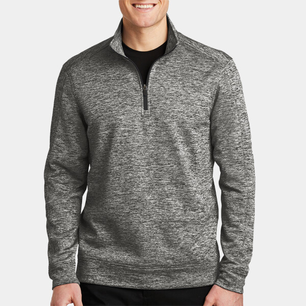 Custom No Minimum Sport-Tek PosiCharge Electric Heather Fleece 1/4 Zip Pullover ST226 Front View