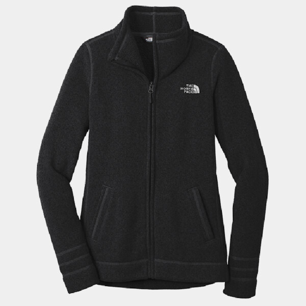 Custom No Minimum The North Face Ladies Sweater Fleece Jacket NF0A3LH8 Front View