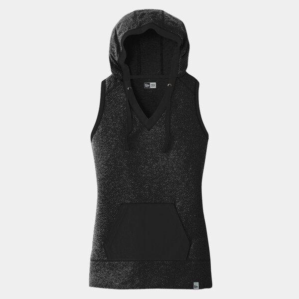 Custom No Minimum New Era Ladies Heritage Blend Hoodie Tank LNEA106 Front View