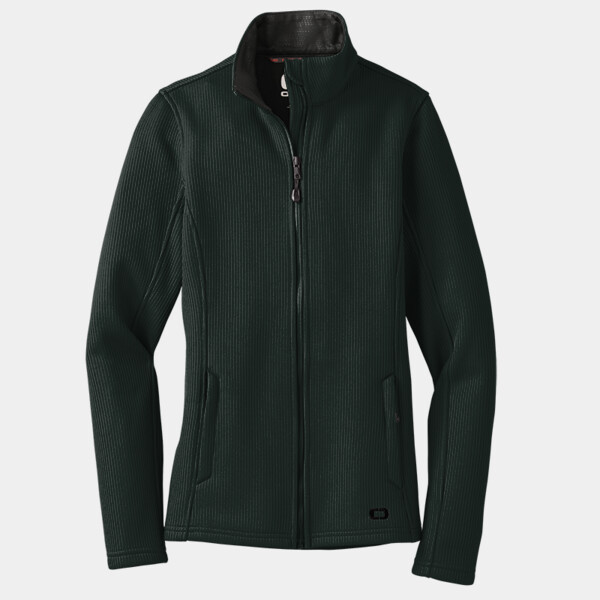 No Minimum Custom Logo OGIO Ladies Grit Fleece Jacket LOG727 Front
