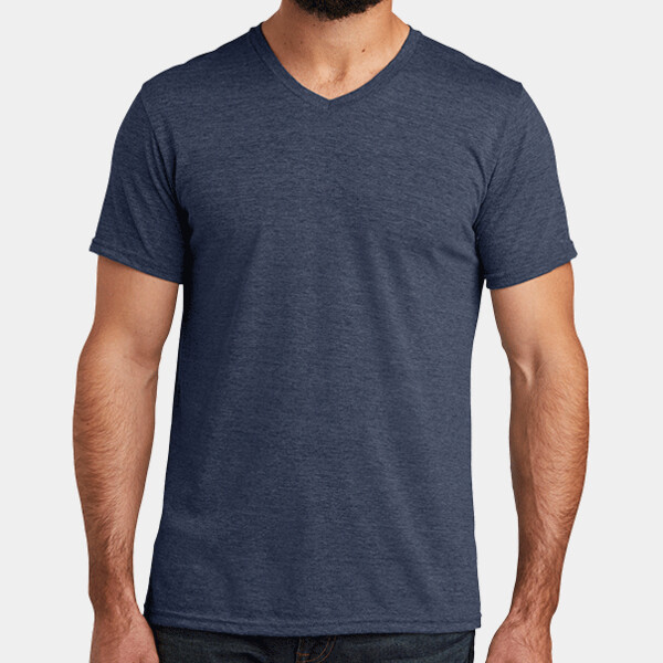 No Minimum Custom Logo Allmade Unisex Tri Blend V Neck Tee AL2014 Front View