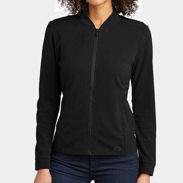 No Minimum Custom Logo OGIO Ladies Hinge Full Zip LOG820 Front