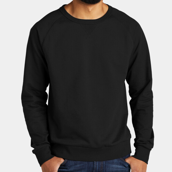 No Minimum Custom Logo Allmade Unisex Organic French Terry Crewneck Sweatshirt AL4004 Front View