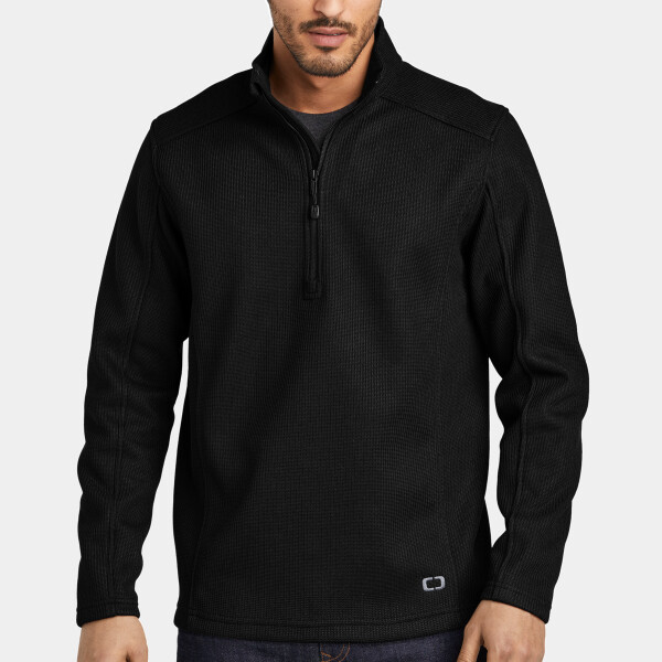 No Minimum Custom Logo OGIO Grit Fleece 1/2 Zip OG729 Front