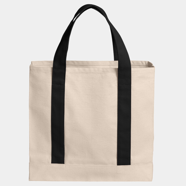 Custom No Minimum Port Authority Cotton Canvas Two Tone Tote BG429 Back View