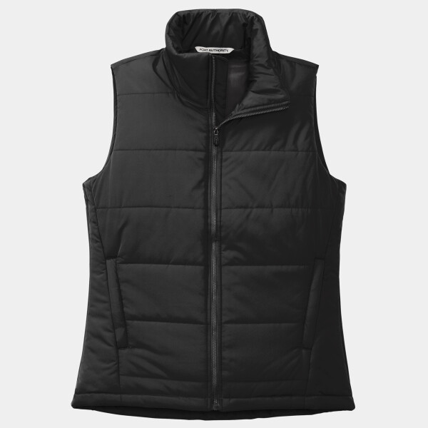 Custom No Minimum Port Authority Ladies Puffer Vest L853 Front View