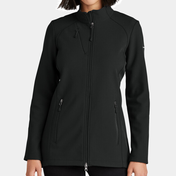 Custom No Minimum Eddie Bauer Ladies Stretch Soft Shell Jacket EB545 Front View