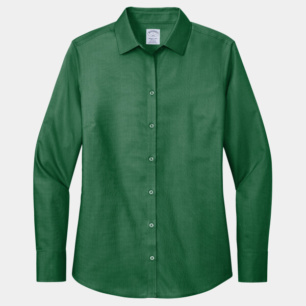 Custom No Minimum Brooks Brothers Women's Wrinkle Free Stretch Nailhead Shirt BB18003 Front View