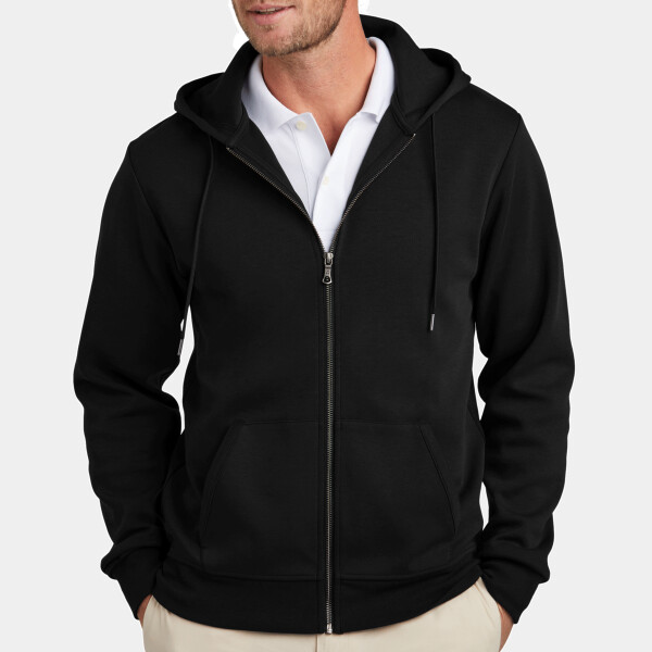 Custom No Minimum Brooks Brothers Double Knit Full Zip Hoodie BB18208 Front View