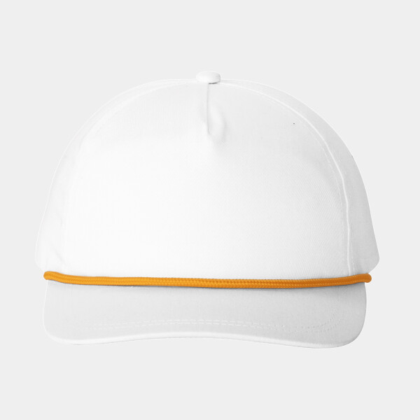 Custom No Minimum Port Authority Snapback Five Panel Rope Cap C962 Front View