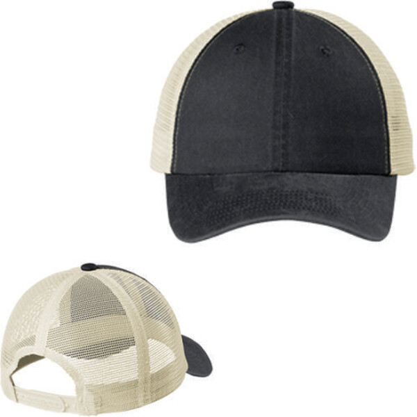 Custom No Minimum Port Authority Beach Wash Mesh Back Cap C943 Front View