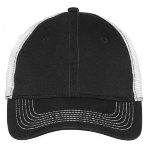 Custom logo no minimum District mesh back cap DT607 front view