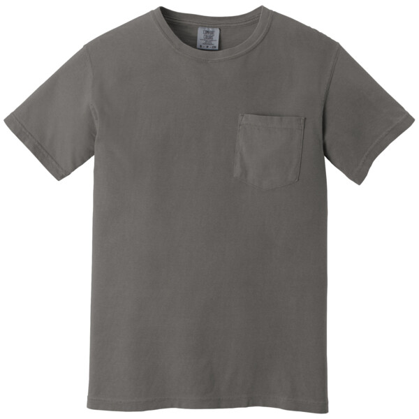 Custom No Minimum Comfort Colors SM Heavyweight Ring Spun Pocket Tee 6030 Front View