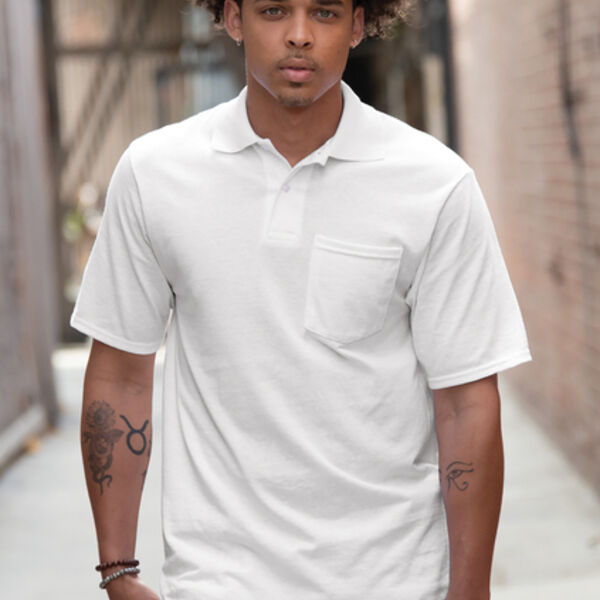 SpotShield ™ 5.4 Ounce Jersey Knit Sport Shirt with Pocket Thumbnail