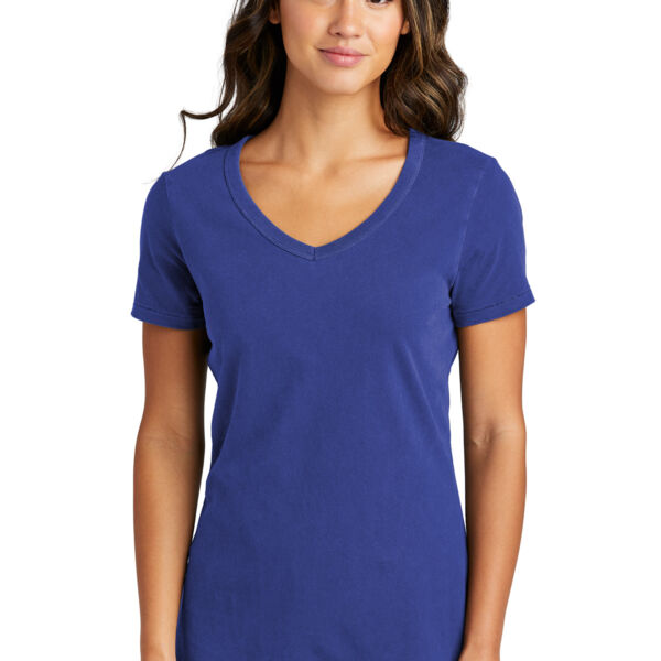 Ladies Beach Wash ® Garment Dyed V Neck Tee Thumbnail