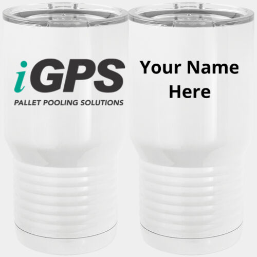iGPS Personalized  - 20 oz. Tall Stainless Steel Vacuum Insulated Tumbler White Thumbnail