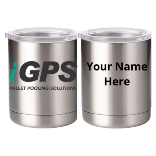 iGPS Personalized  - 10 oz Silver Stainless Steel Short Tumbler Thumbnail
