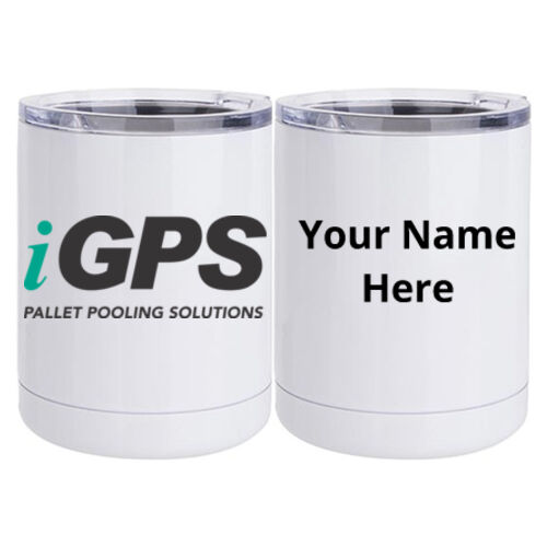 iGPS Personalized  - 10 oz White Stainless Steel Short Tumbler Thumbnail