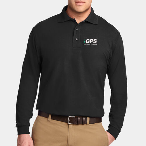 iGPS Embroidered Crest - Silk Touch™ Long Sleeve Polo Thumbnail