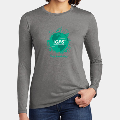 iGPS Earth Ship Sustainably - Women's Tri Blend Long Sleeve Tee Thumbnail