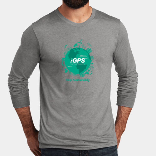 iGPS Earth Ship Sustainably - Unisex Tri Blend Long Sleeve Tee Thumbnail
