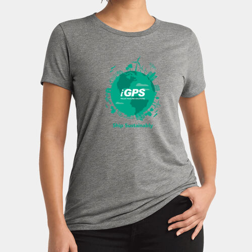 iGPS Earth Ship Sustainably - Women's Tri Blend Tee Thumbnail