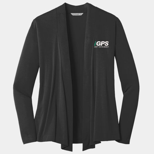 iGPS Embroidered  - Ladies Concept Open Cardigan Thumbnail