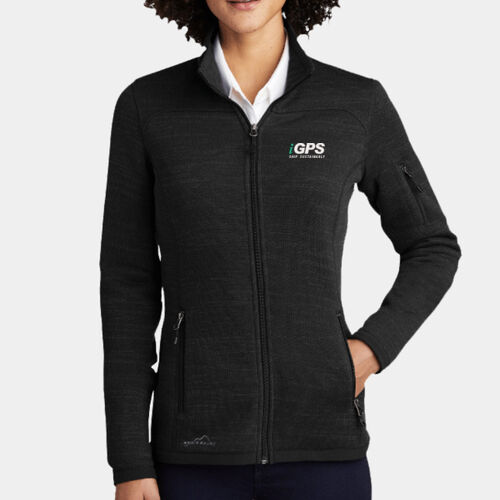 iGPS Embroidered  - Ladies Sweater Fleece Full Zip Thumbnail