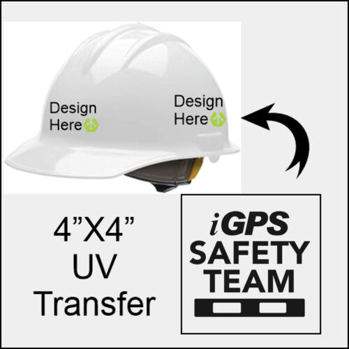 Safety Team  - Hard Hat UV Film Transfers 4" X 4" (6-Pack) Thumbnail