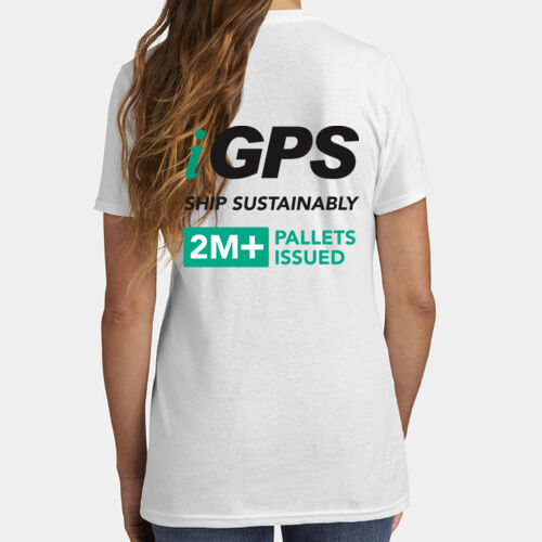 iGPS 2M Issues LChest / Back printed   - Ladies Core Cotton Tee Thumbnail