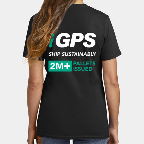 iGPS 2M Issues LChest / Back printed  in Light   - Ladies Core Cotton Tee Thumbnail