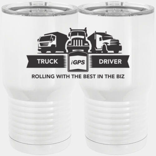 Trucker Appreciation  - 20 oz. Tall Stainless Steel Vacuum Insulated Tumbler White Thumbnail