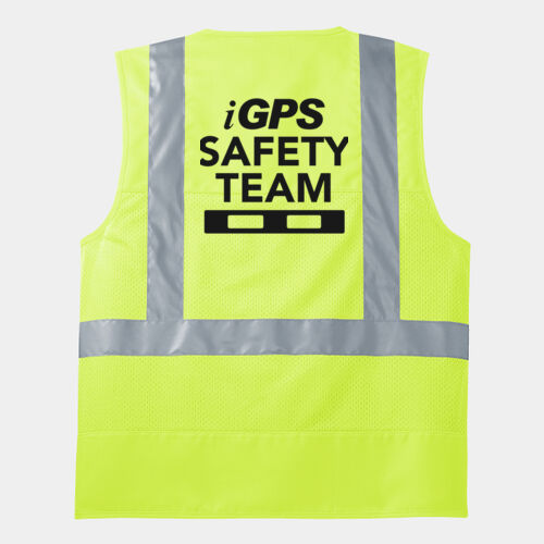 Safety Team Printed Back - Ansi 107 Class 2 Mesh Back Safety Vest Thumbnail